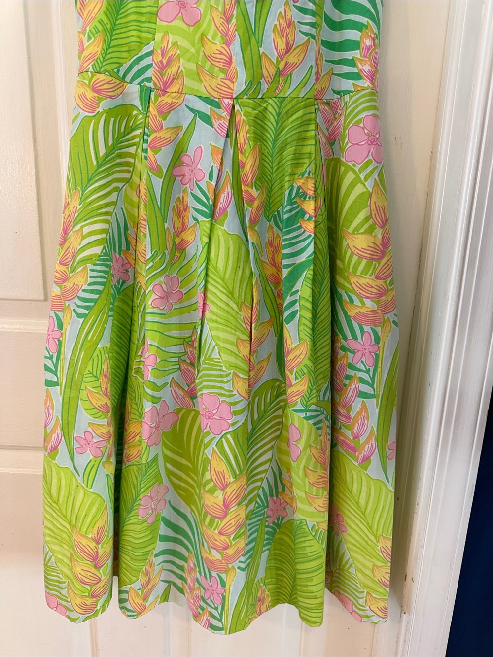 Vintage Lilly Pulitzer Botanical Garden Palm Fern Billie Dress Size 8 - Picture 3 of 8